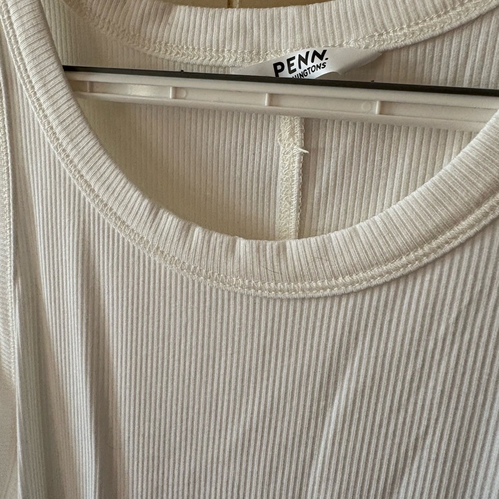 Penningtons Cream Ribbed Tank Top